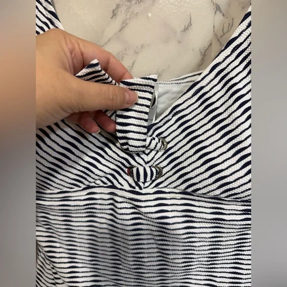 NEW Tommy Bahama Women's Island Cays Stripe Tankini Top Swimwear Size L - Picture 3 of 11